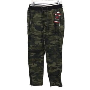 NEW Akademiks Joggers Mens Medium Olive Camo Streetwear Tapered Hip Hop Gorpcore